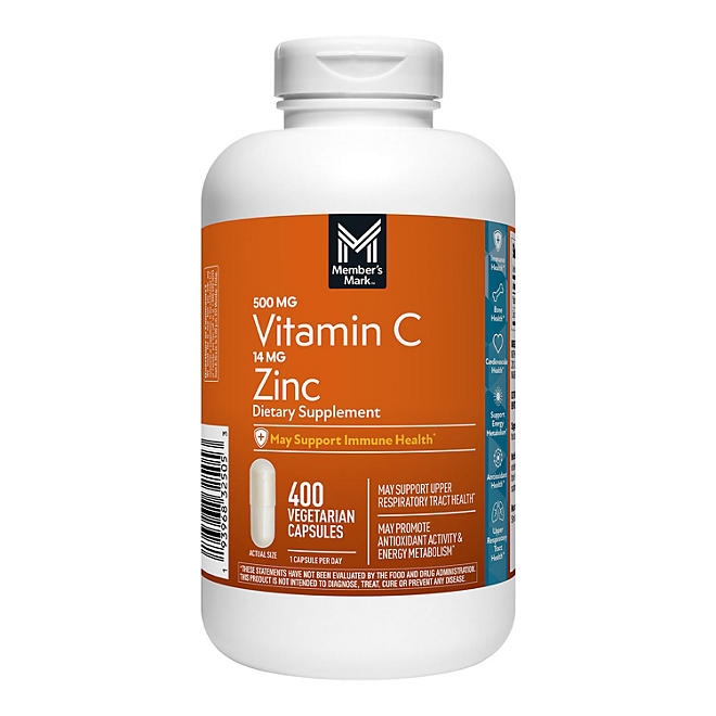 Member's Mark Vitamin C with Zinc Capsules, 400 ct. - Image 2