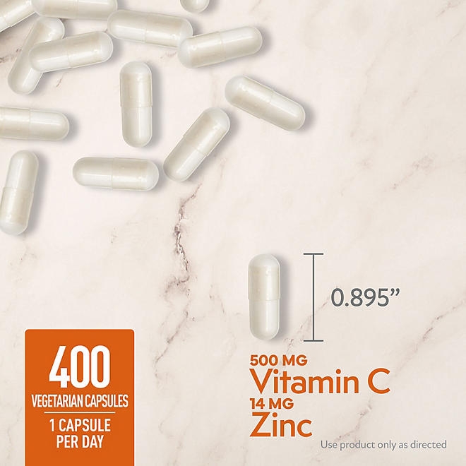 Member's Mark Vitamin C with Zinc Capsules, 400 ct. - Image 4