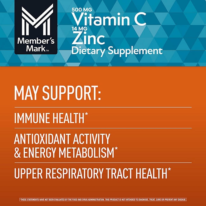 Member's Mark Vitamin C with Zinc Capsules, 400 ct. - Image 5