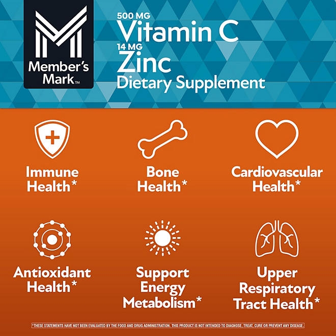 Member's Mark Vitamin C with Zinc Capsules, 400 ct. - Image 6