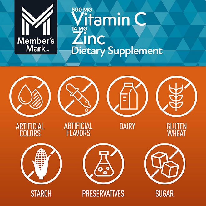 Member's Mark Vitamin C with Zinc Capsules, 400 ct. - Image 7