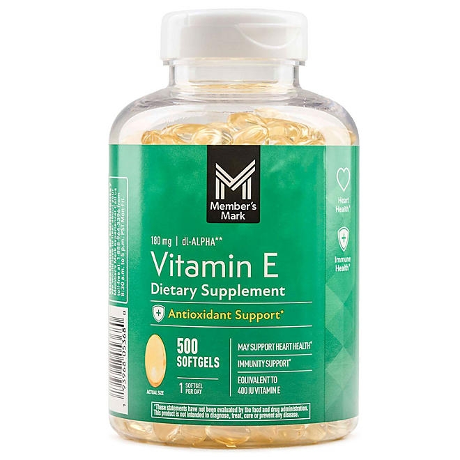 Member's Mark Vitamin E Softgels, 180 mg, 500 ct. - Image 2