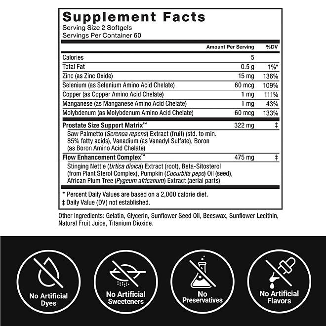 Force Factor Prostate Support Supplement Softgels 120 ct. - Image 3