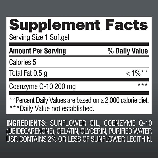 Member's Mark CoQ10 Softgels, 200 mg, 180 ct. - Image 3