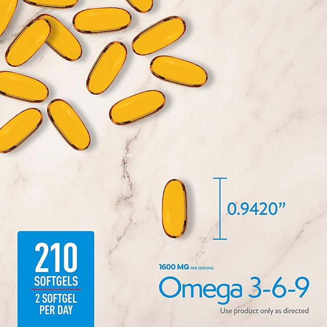 Member&rsquos Mark Omega 3-6-9 Softgels, 325 ct. - Image 4