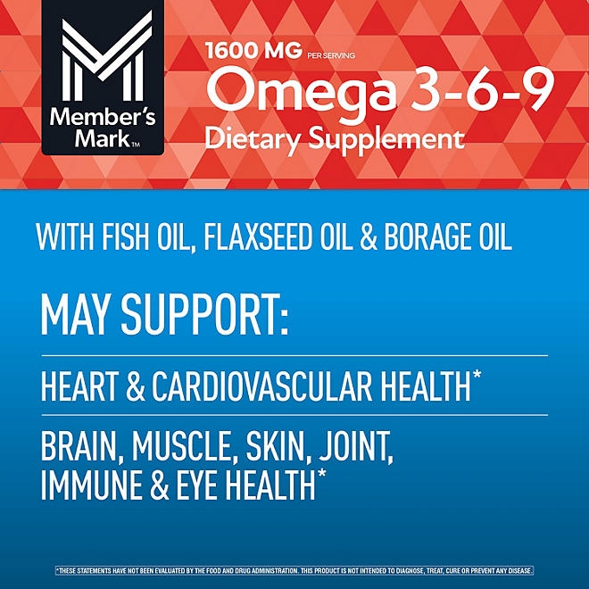 Member&rsquos Mark Omega 3-6-9 Softgels, 325 ct. - Image 5