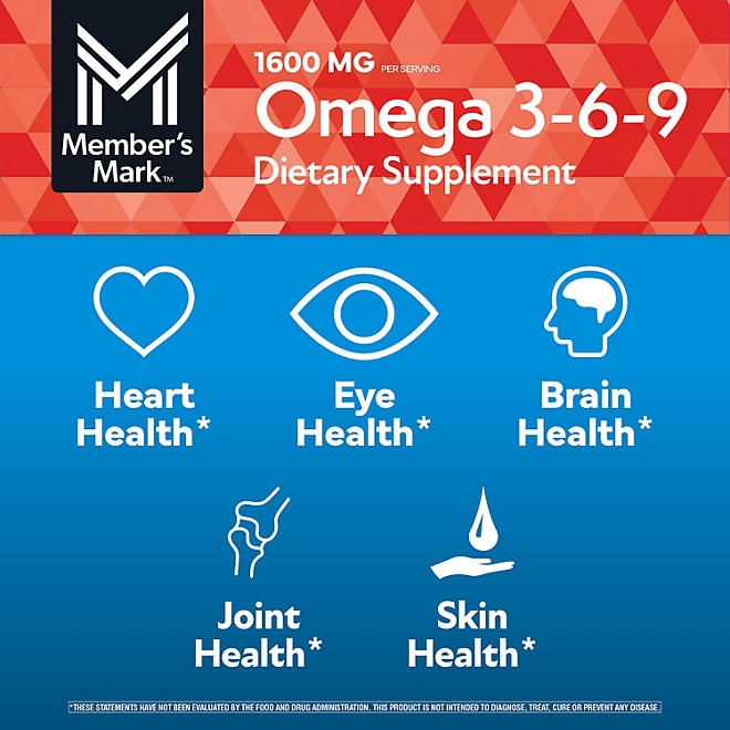 Member&rsquos Mark Omega 3-6-9 Softgels, 325 ct. - Image 6