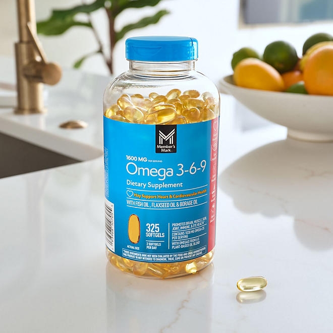 Member&rsquos Mark Omega 3-6-9 Softgels, 325 ct. - Image 8