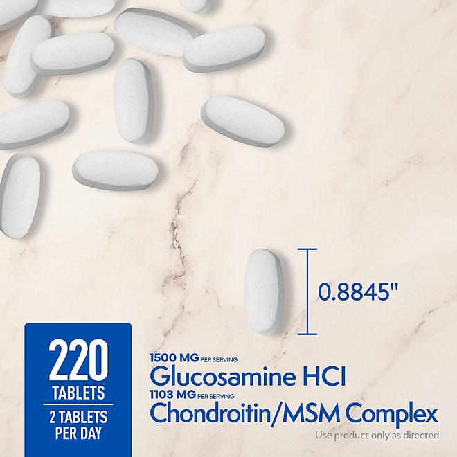Member&rsquos Mark Glucosamine HCl and Chondroitin/MSM Complex Tablets, 220 ct. - Image 4