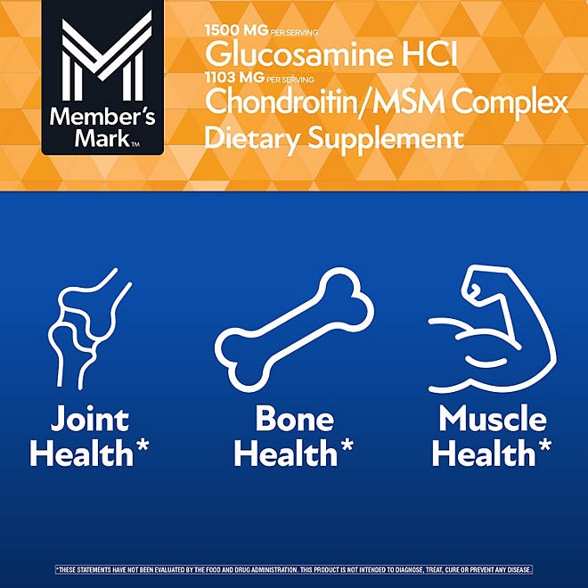 Member&rsquos Mark Glucosamine HCl and Chondroitin/MSM Complex Tablets, 220 ct. - Image 6