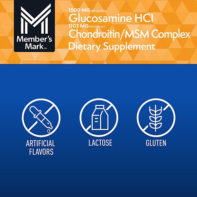 Member&rsquos Mark Glucosamine HCl and Chondroitin/MSM Complex Tablets, 220 ct. - Image 7