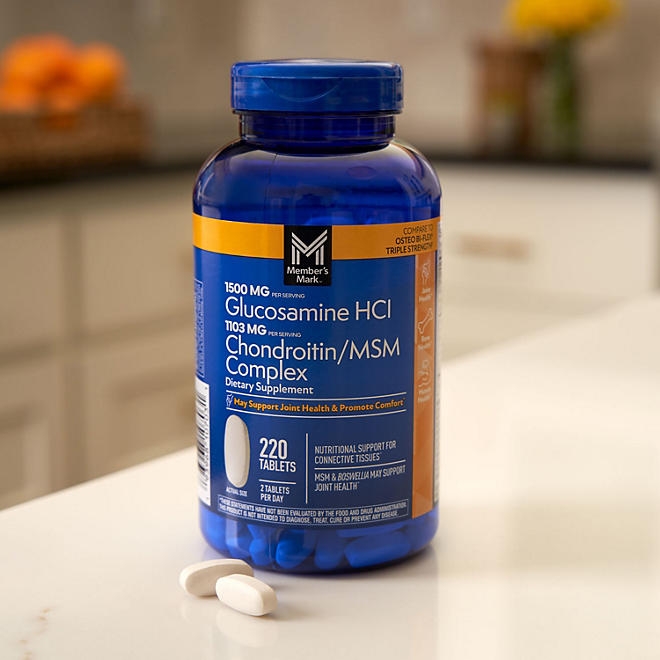 Member&rsquos Mark Glucosamine HCl and Chondroitin/MSM Complex Tablets, 220 ct. - Image 8