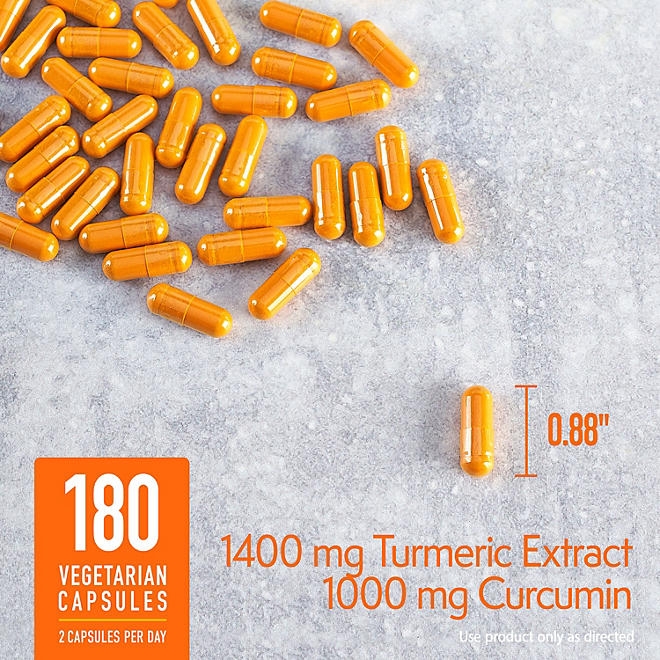 Member's Mark Turmeric Extract Dietary Supplement Capsules, 180 ct. - Image 4