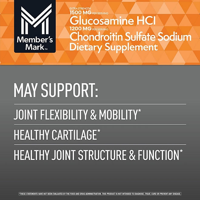 Member's Mark Extra Strength Glucosamine HCl and Chondroitin Sulfate Sodium Tablets, 340 ct. - Image 5