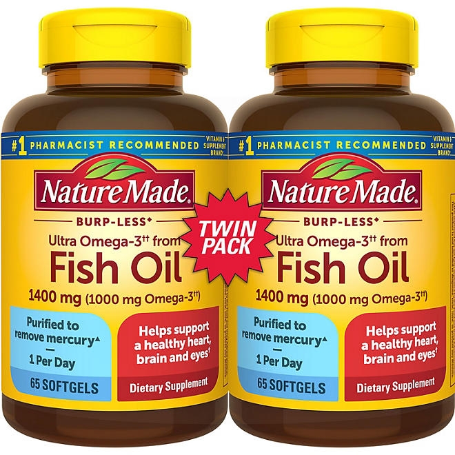 Nature Made Burp-Less Ultra Omega-3 Fish Oil Softgels, 130 ct. - Image 2