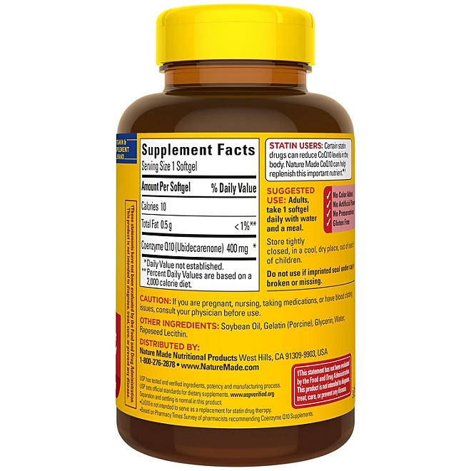 Nature Made CoQ10 400mg Softgels, 90 ct. - Image 10