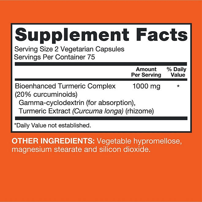 Qunol Turmeric 1000 mg Capsules, 150ct. - Image 3