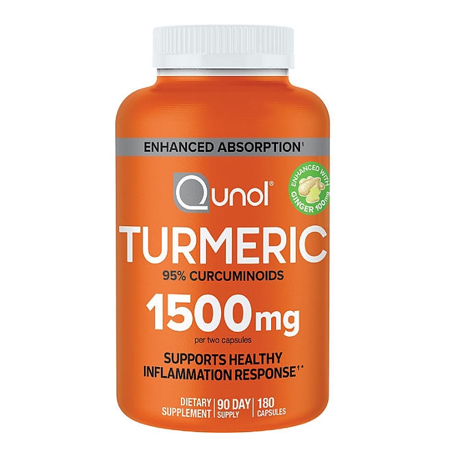 Qunol Turmeric and Ginger 1500 mg Capsules, 180 ct. - Image 2