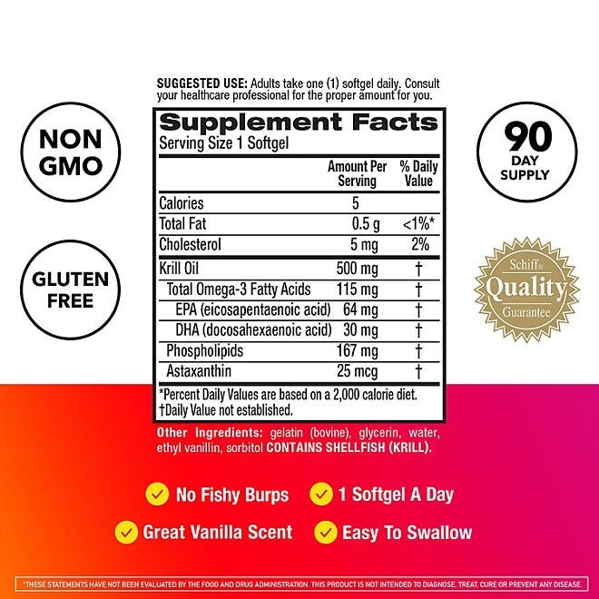 MegaRed Omega-3 Krill Oil Supplement Softgels, 500mg, 90 ct. - Image 5