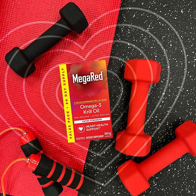 MegaRed Omega-3 Krill Oil Supplement Softgels, 500mg, 90 ct. - Image 9