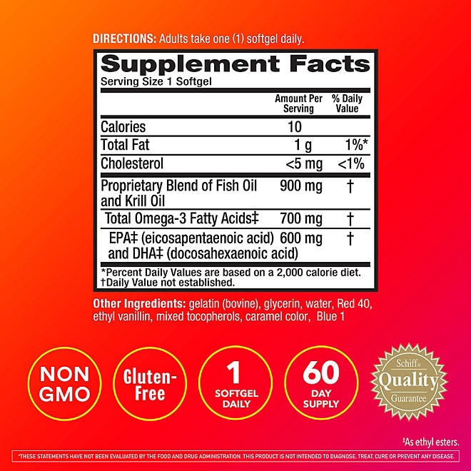 MegaRed Omega-3 Fish & Krill Oil Advanced Softgels, 900mg, 60 ct. - Image 7