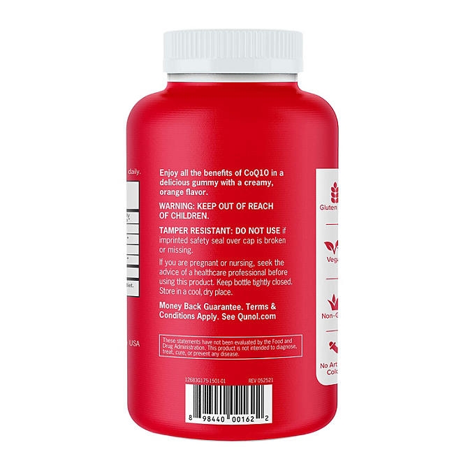 Qunol CoQ10 100 mg. Gummies, Creamy Orange 175 ct. - Image 3