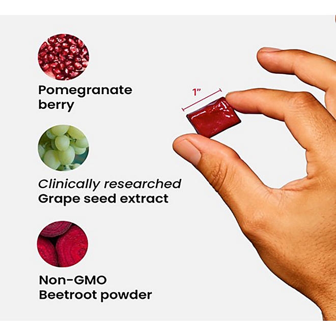 HumanN SuperBeets Heart Chews, Pomegranate Berry 90 ct. - Image 4