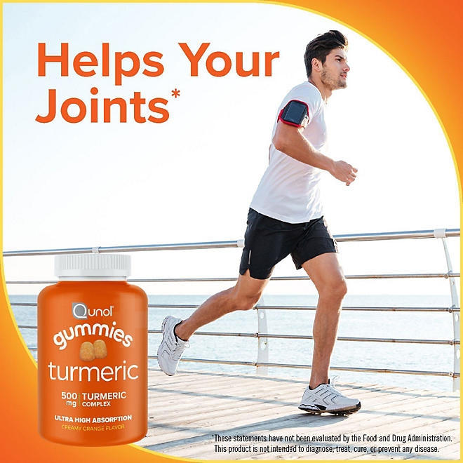 Qunol Turmeric Curcumin Complex Ultra High Absorption Gummies, 200 ct. - Image 5