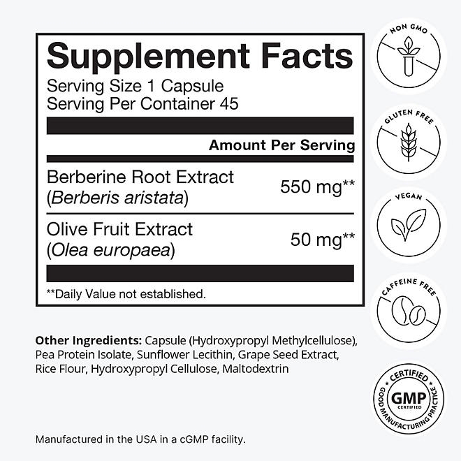 HumanN SuperBerine Capsules, 45 ct. - Image 3