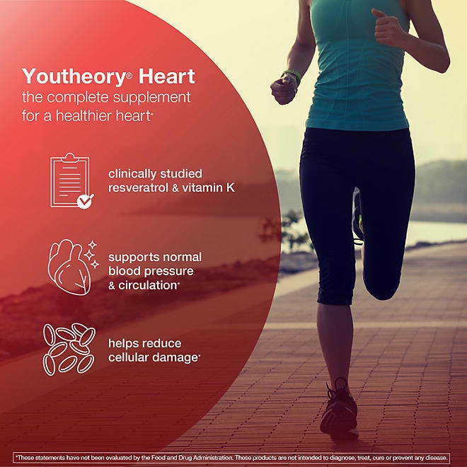 Youtheory Heart Capsules with Resveratrol, Vitamin K, & Beetroot, 150 ct. - Image 5