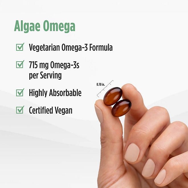 Nordic Naturals Algae Omega 715 mg Softgels, 80 ct. - Image 5