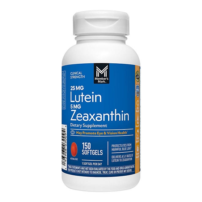 Member's Mark Lutein with Zeaxanthin Softgels, 150 ct. - Image 2