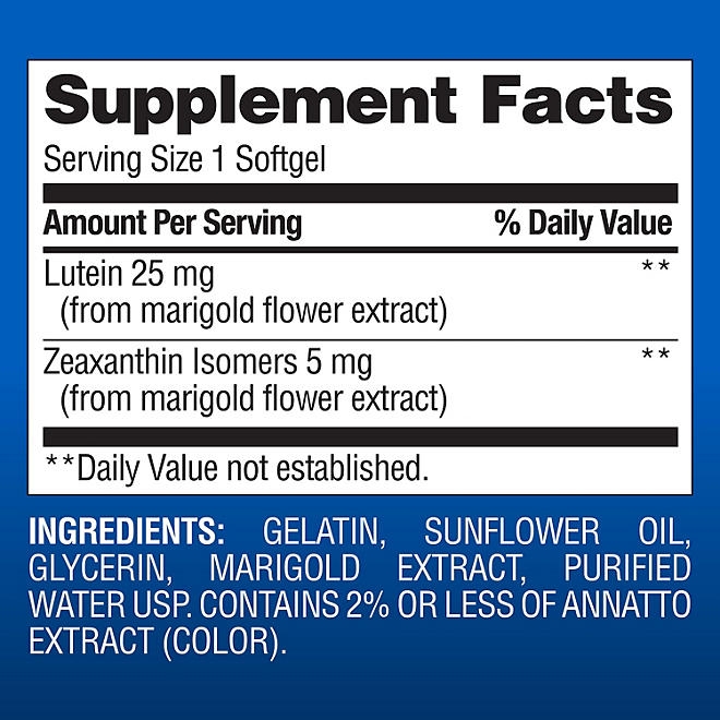 Member's Mark Lutein with Zeaxanthin Softgels, 150 ct. - Image 3