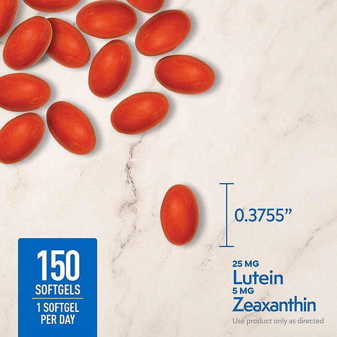 Member's Mark Lutein with Zeaxanthin Softgels, 150 ct. - Image 4