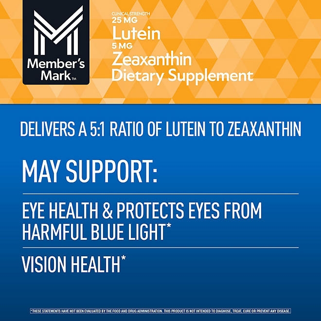 Member's Mark Lutein with Zeaxanthin Softgels, 150 ct. - Image 5