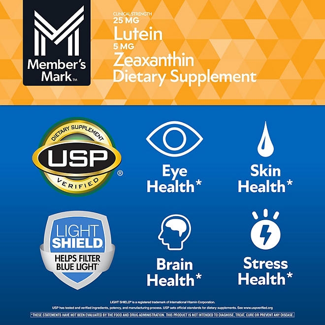 Member's Mark Lutein with Zeaxanthin Softgels, 150 ct. - Image 6