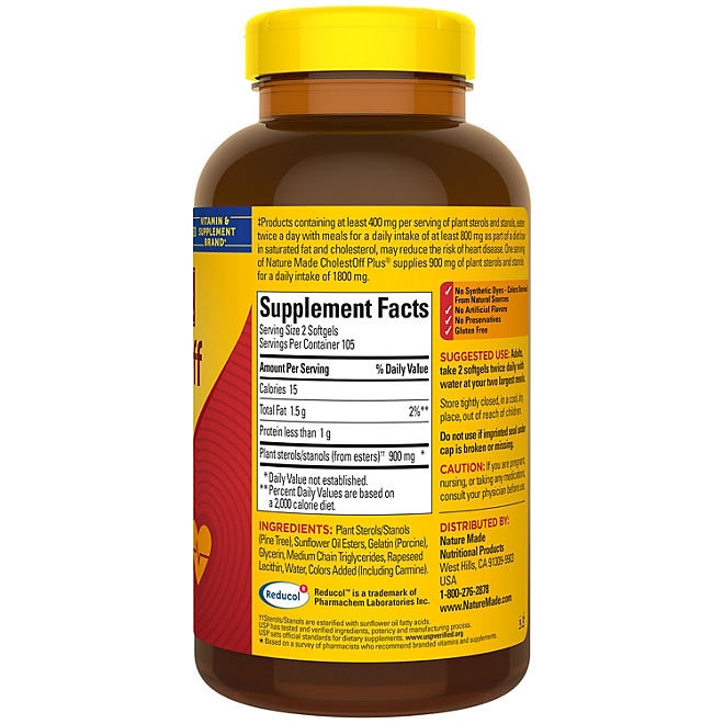 Nature Made CholestOff Plus Softgels, 210 ct. - Image 10