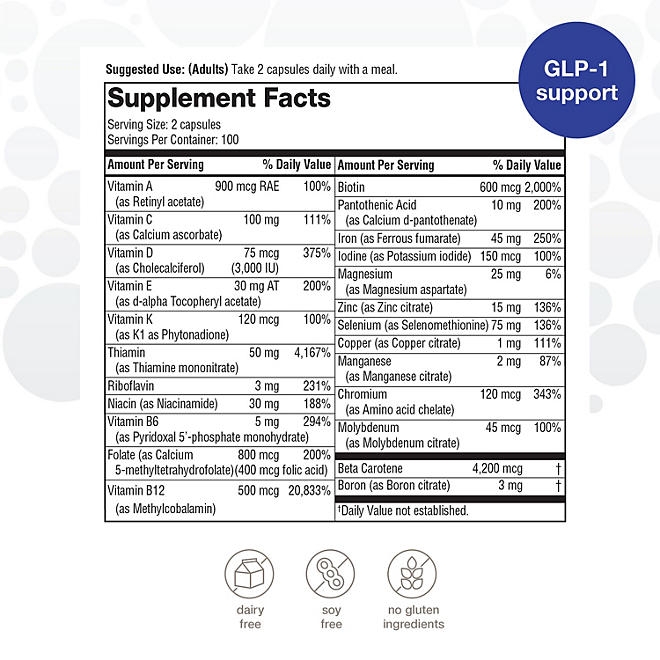 Youtheory High Potency Multi GLP-1 Support Capsules, 200 ct. - Image 3