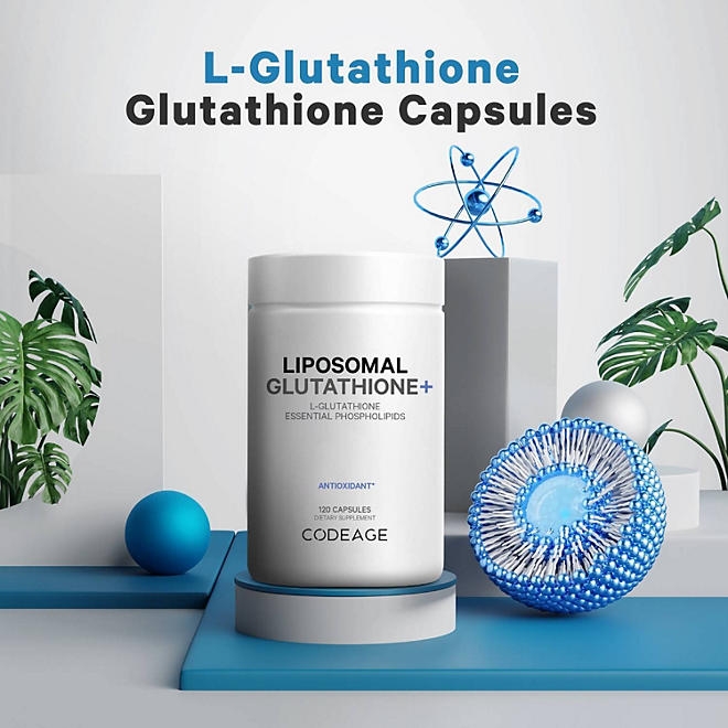 Codeage Liposomal Glutathione Antioxidant Capsules, 120 ct. - Image 6