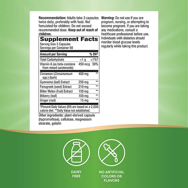 Nature's Way Blood Sugar Manager Capsules, 180 ct. - Image 3