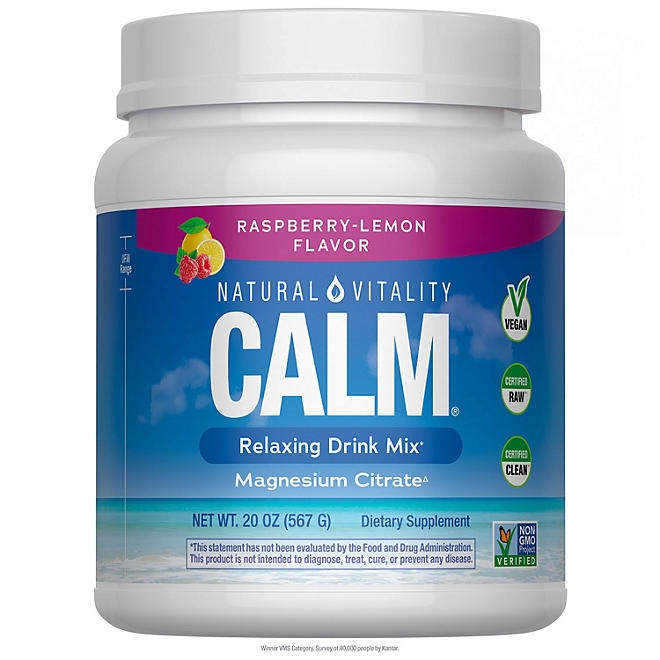 Natural Vitality Calm The Anti-Stress Dietary Supplement Powder, Raspberry Lemon 20 oz. - Image 2