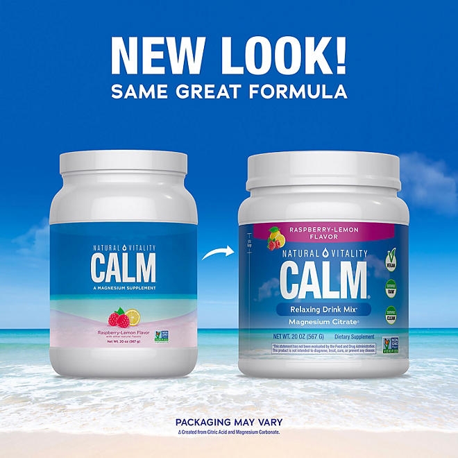 Natural Vitality Calm The Anti-Stress Dietary Supplement Powder, Raspberry Lemon 20 oz. - Image 3