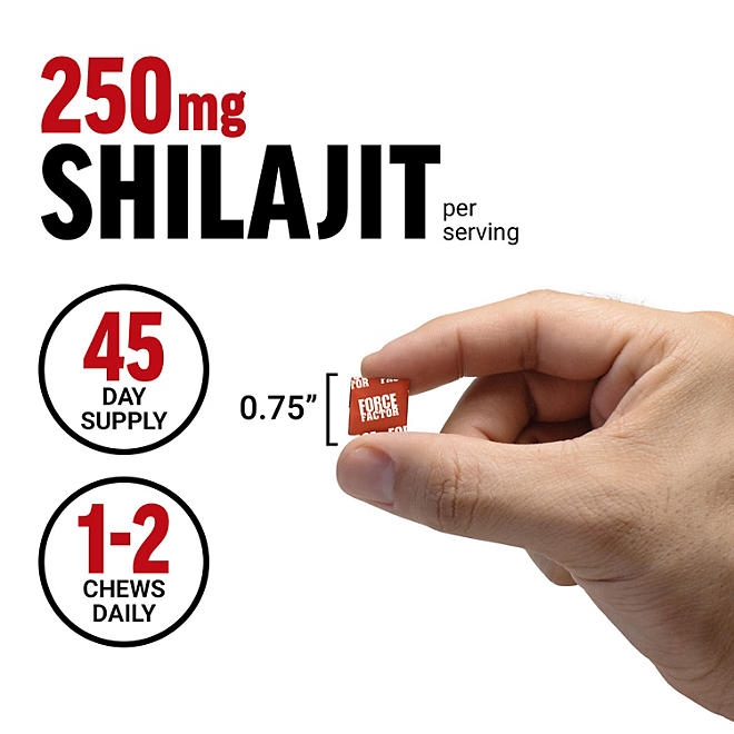 Force Factor Supreme Shilajit Soft Chews, 90 ct. - Image 4