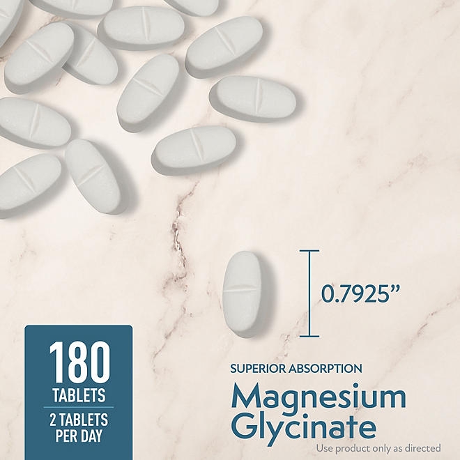 Member's Mark Magnesium Glycinate with L-Theanine Tablets, 180 ct. - Image 4