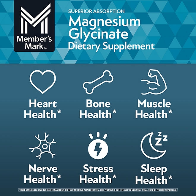 Member's Mark Magnesium Glycinate with L-Theanine Tablets, 180 ct. - Image 6