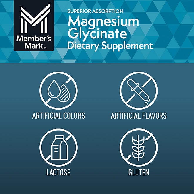 Member's Mark Magnesium Glycinate with L-Theanine Tablets, 180 ct. - Image 7