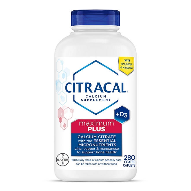 Citracal Maximum Plus, Calcium Citrate +Vitamin D3 Supplement Tablets, 280 ct. - Image 2