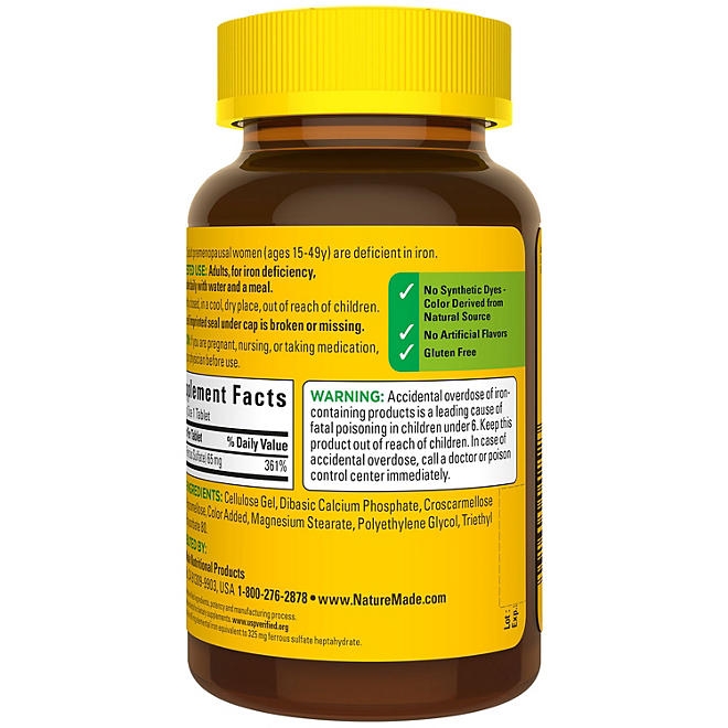 Nature Made Iron 65 mg Tablets, 365 ct. - Image 10