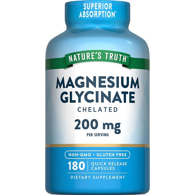 Nature's Truth Magnesium Glycinate Capsules, 200 mg, 180 ct. - Image 2