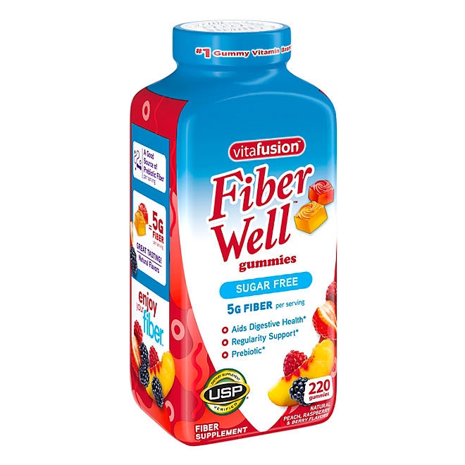 Vitafusion Fiber Well Sugar Free Gummy Vitamin Supplement, 220 ct. - Image 4